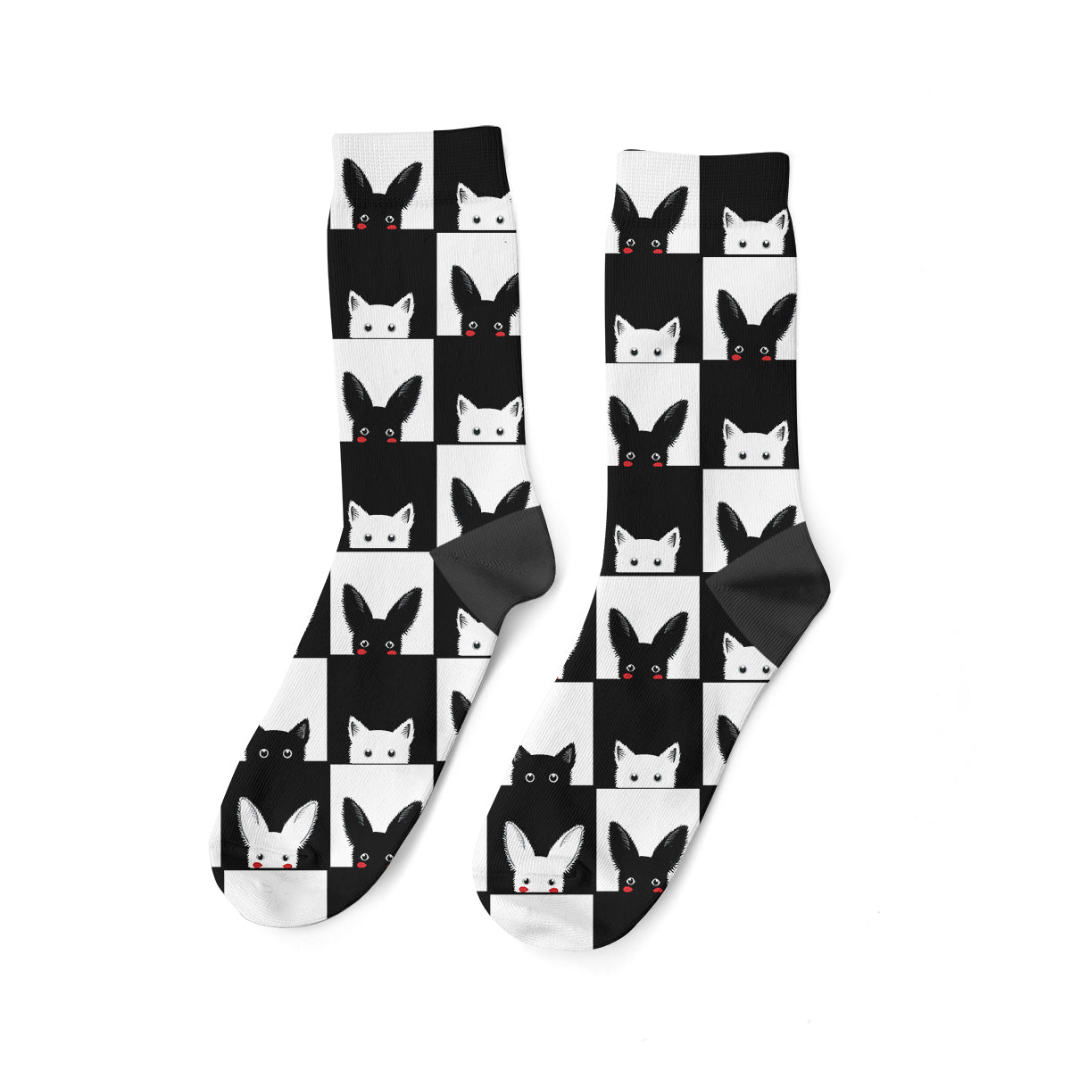 Beyaz Kediler Soket Çorap