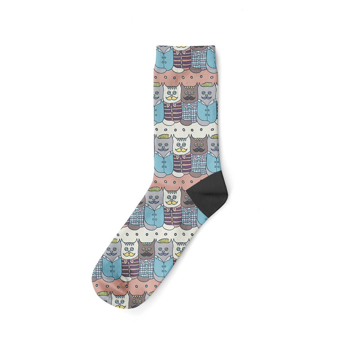 Bıyıklı Kedi Soket Çorap