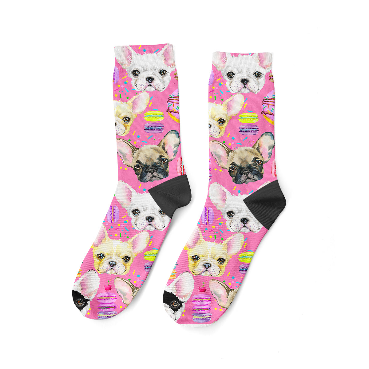 Macaron Köpekler Soket Çorap