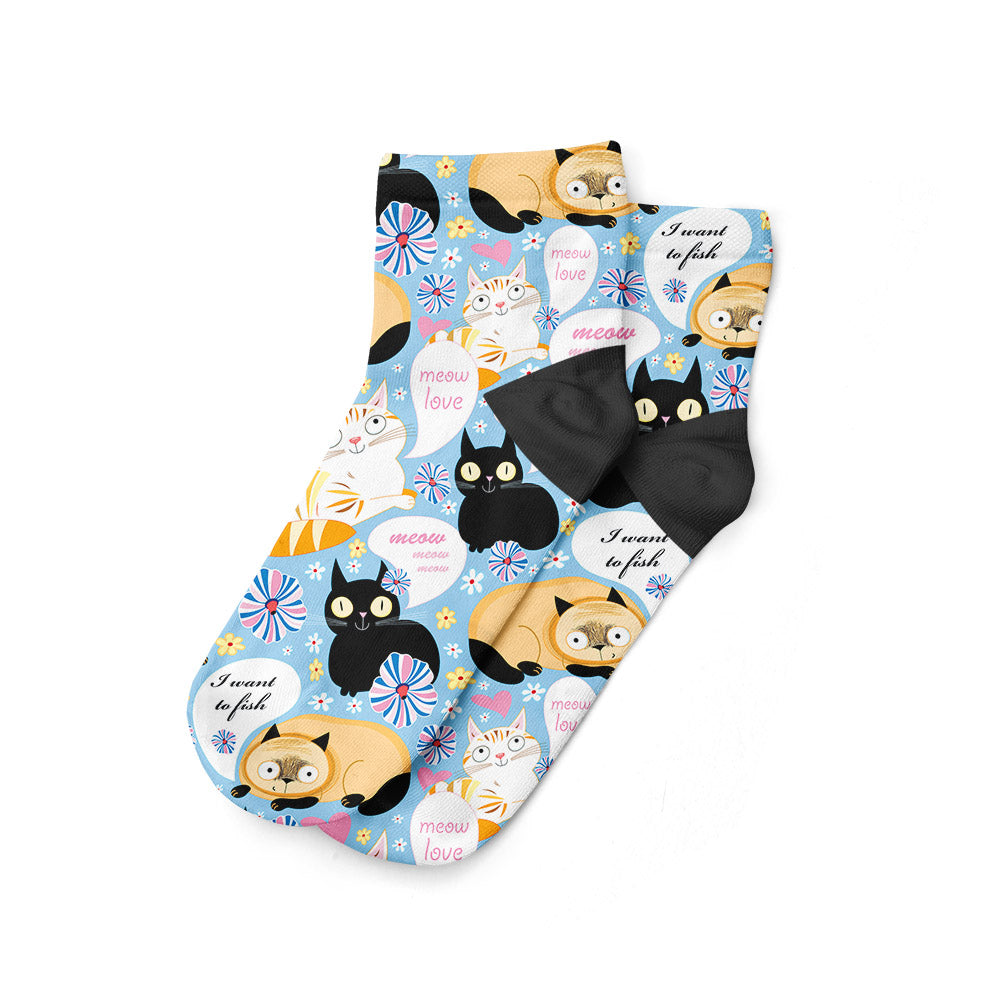 Kediler Patik Çorap