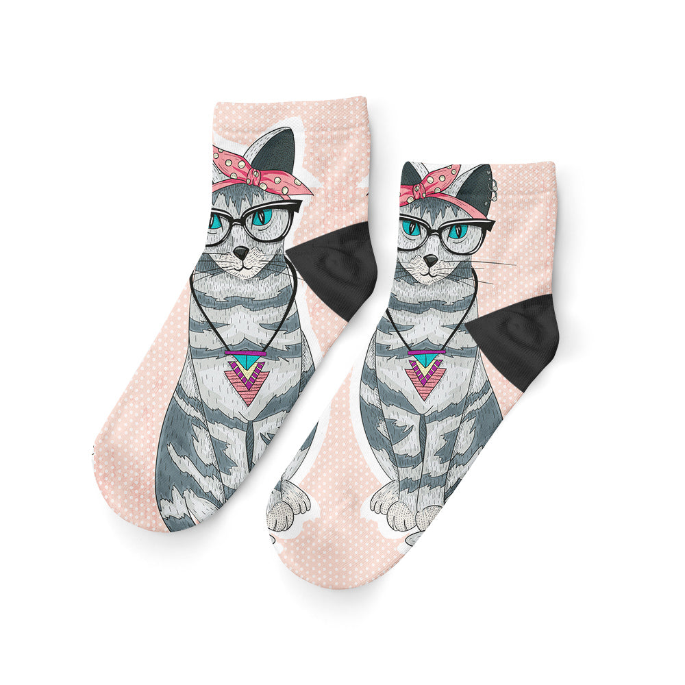 Fiyonk Kedi Patik Çorap