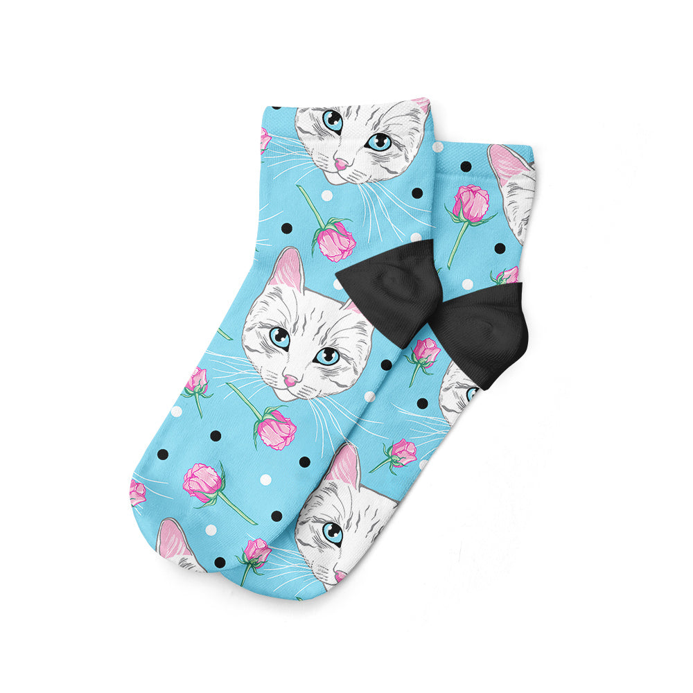 Gül Kedi Patik Çorap