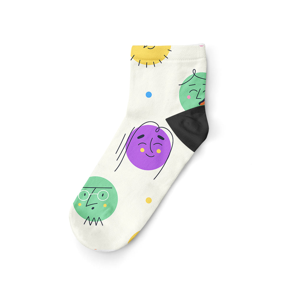 Emoji Characters Patik Çorap