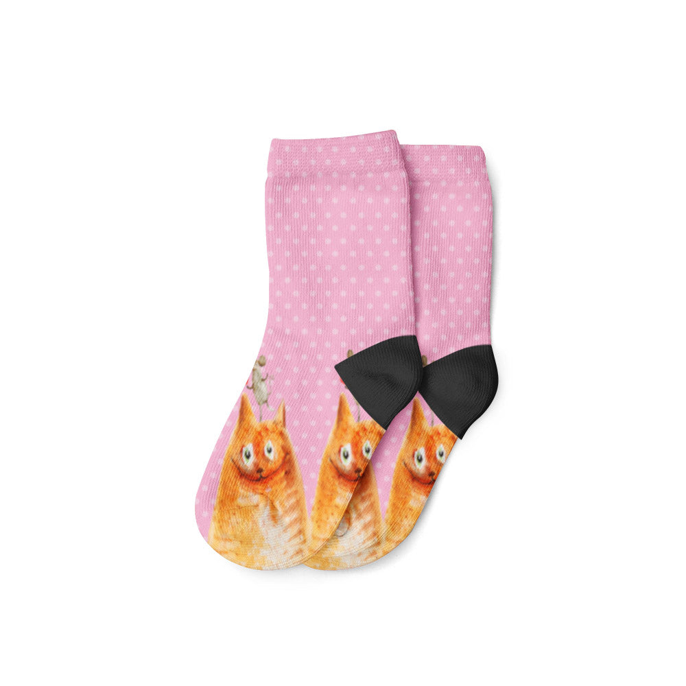 Kedi - Fare Çocuk Çorap