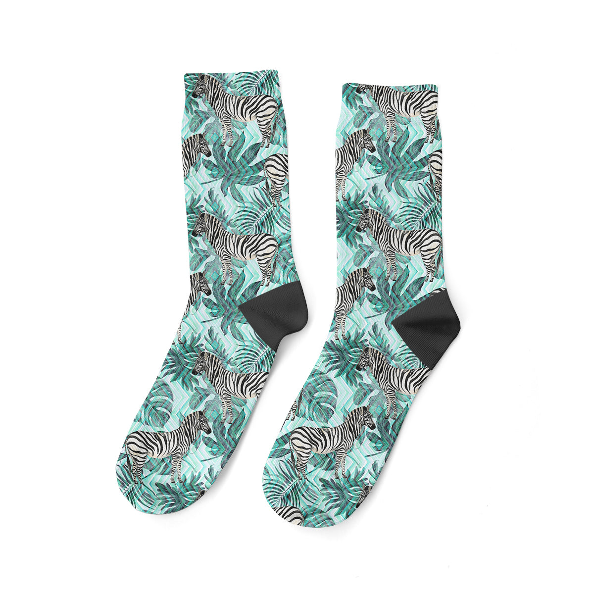 Floral Zebra Soket Çorap