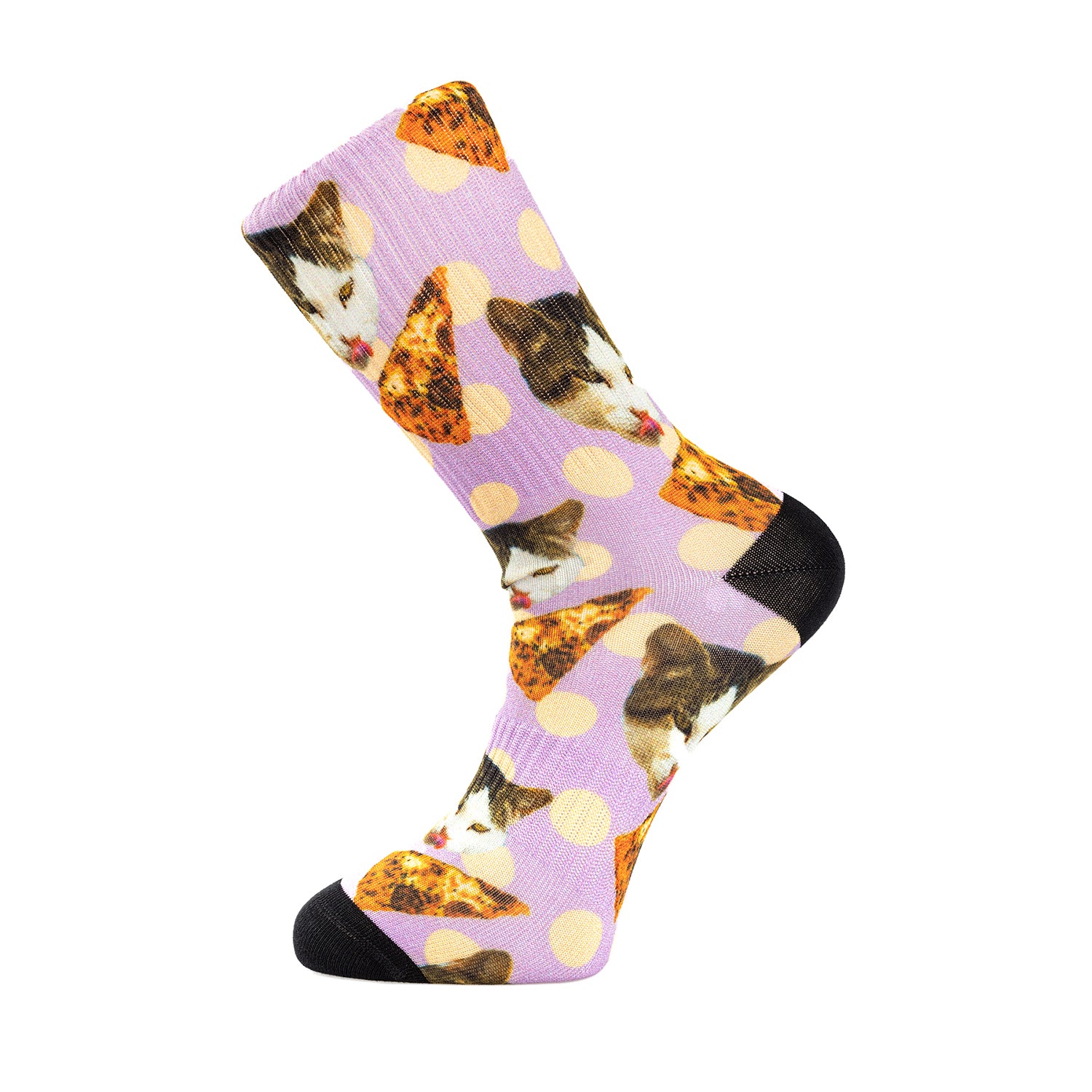 Pizza - Kedi 360 Dijital Baskılı Çorap
