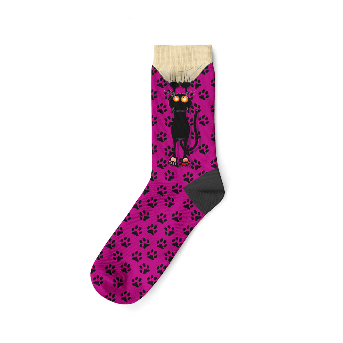 Kara Kedi Soket Çorap