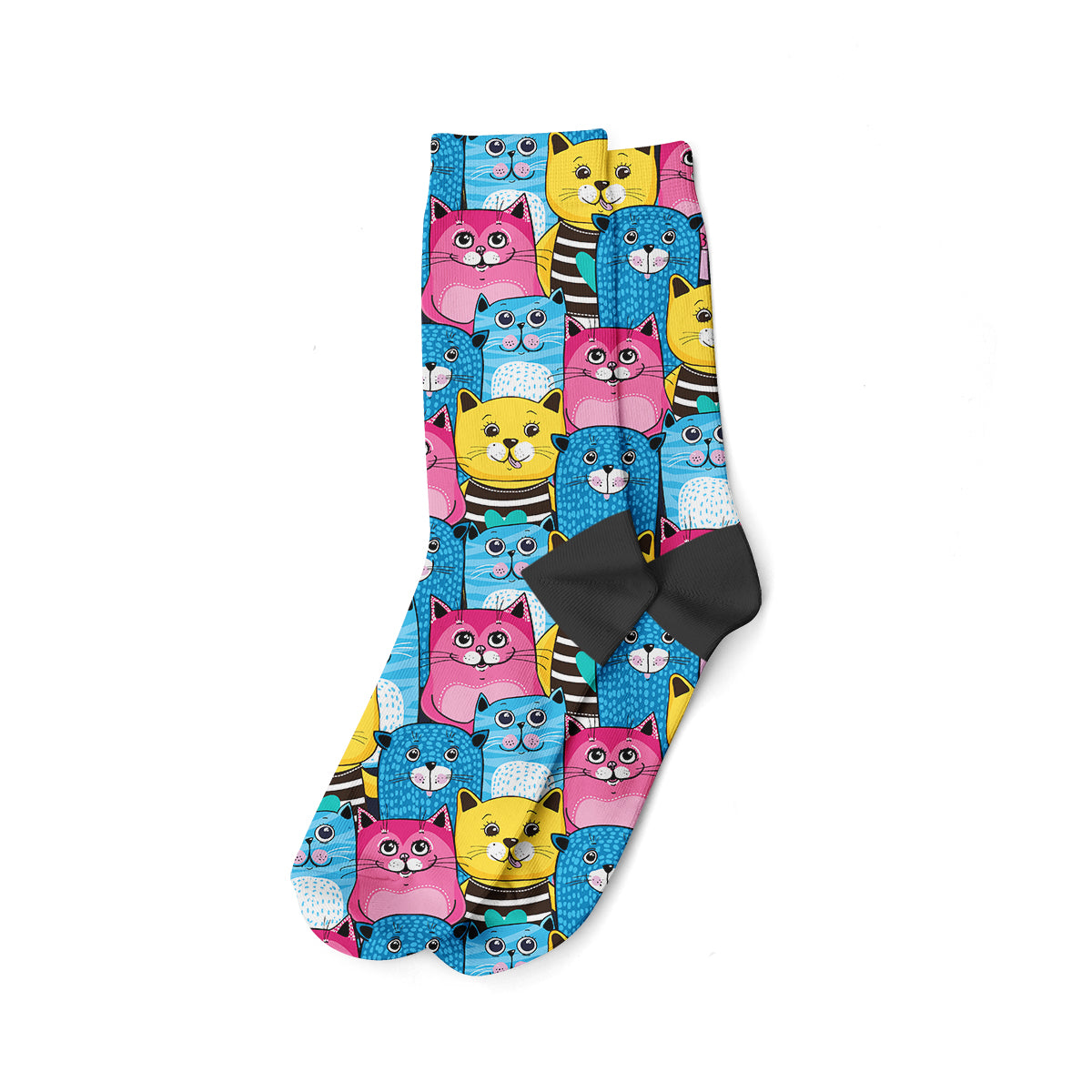 Renkli Kediler Soket Çorap