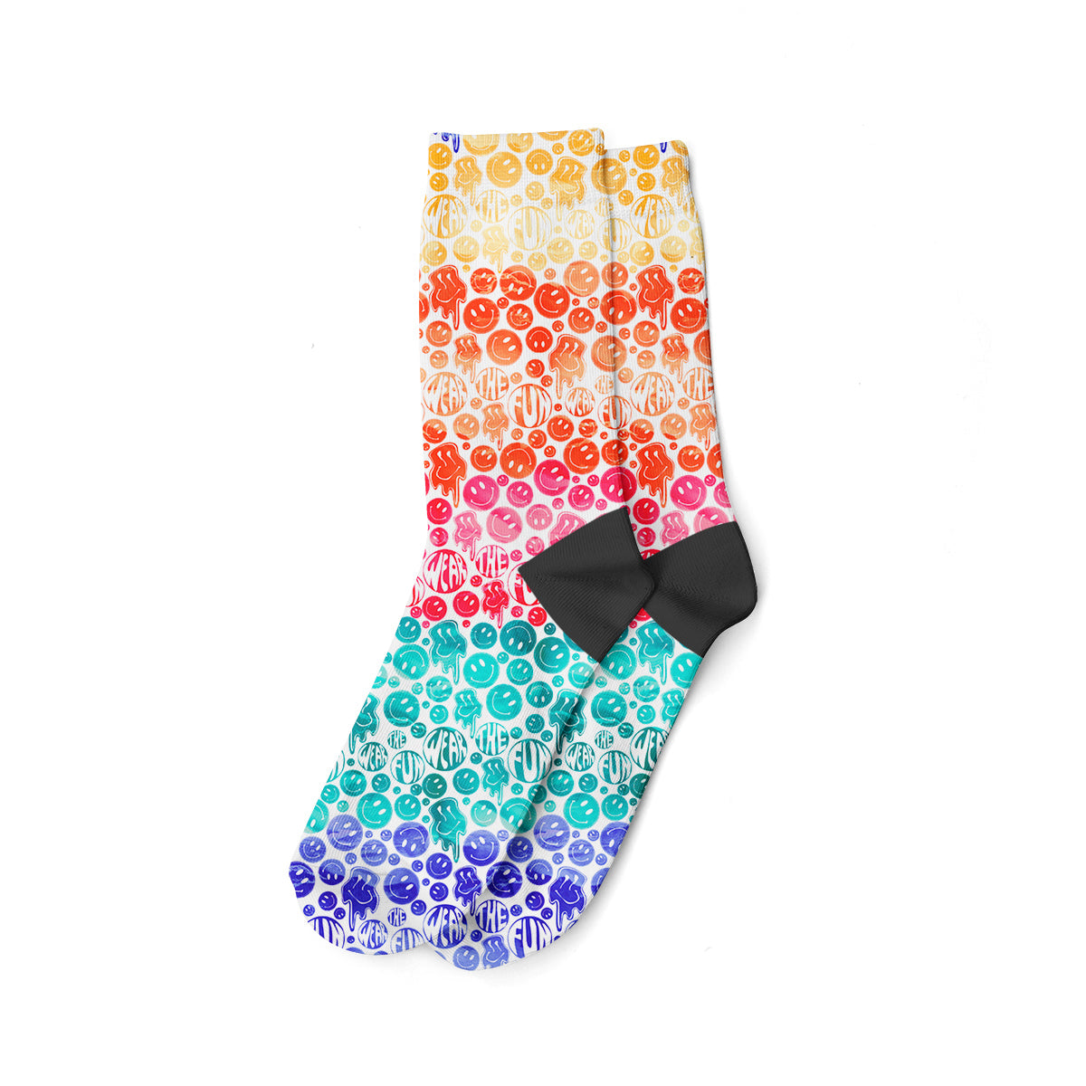 Renkli Gülen Yüzler Soket Çorap