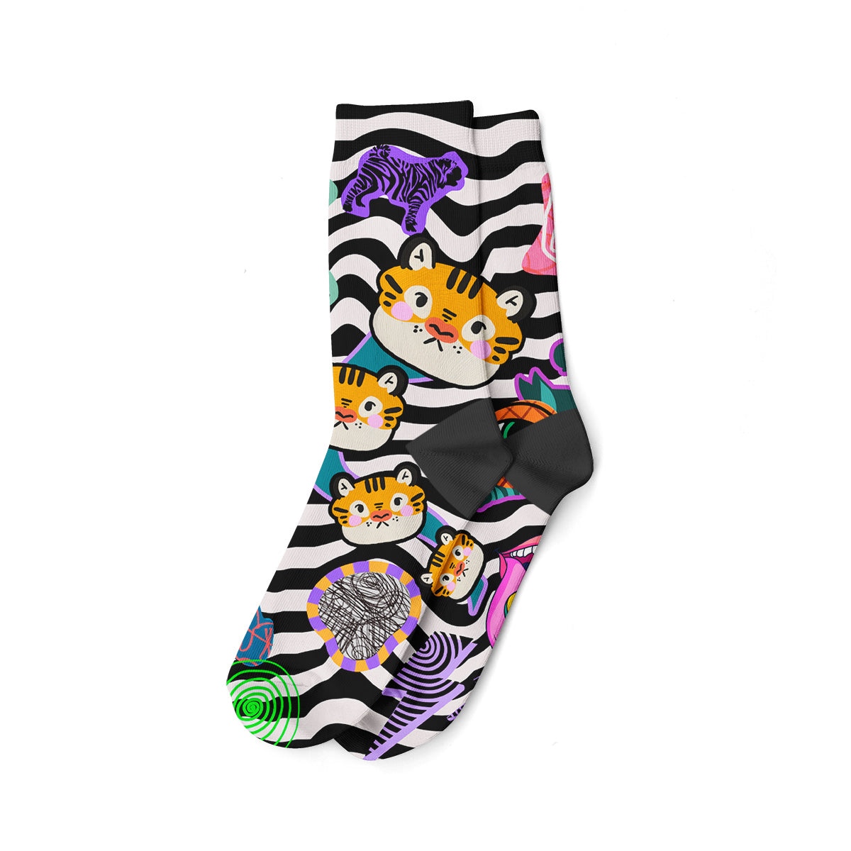 Zebra ve Köpek Soket Çorap