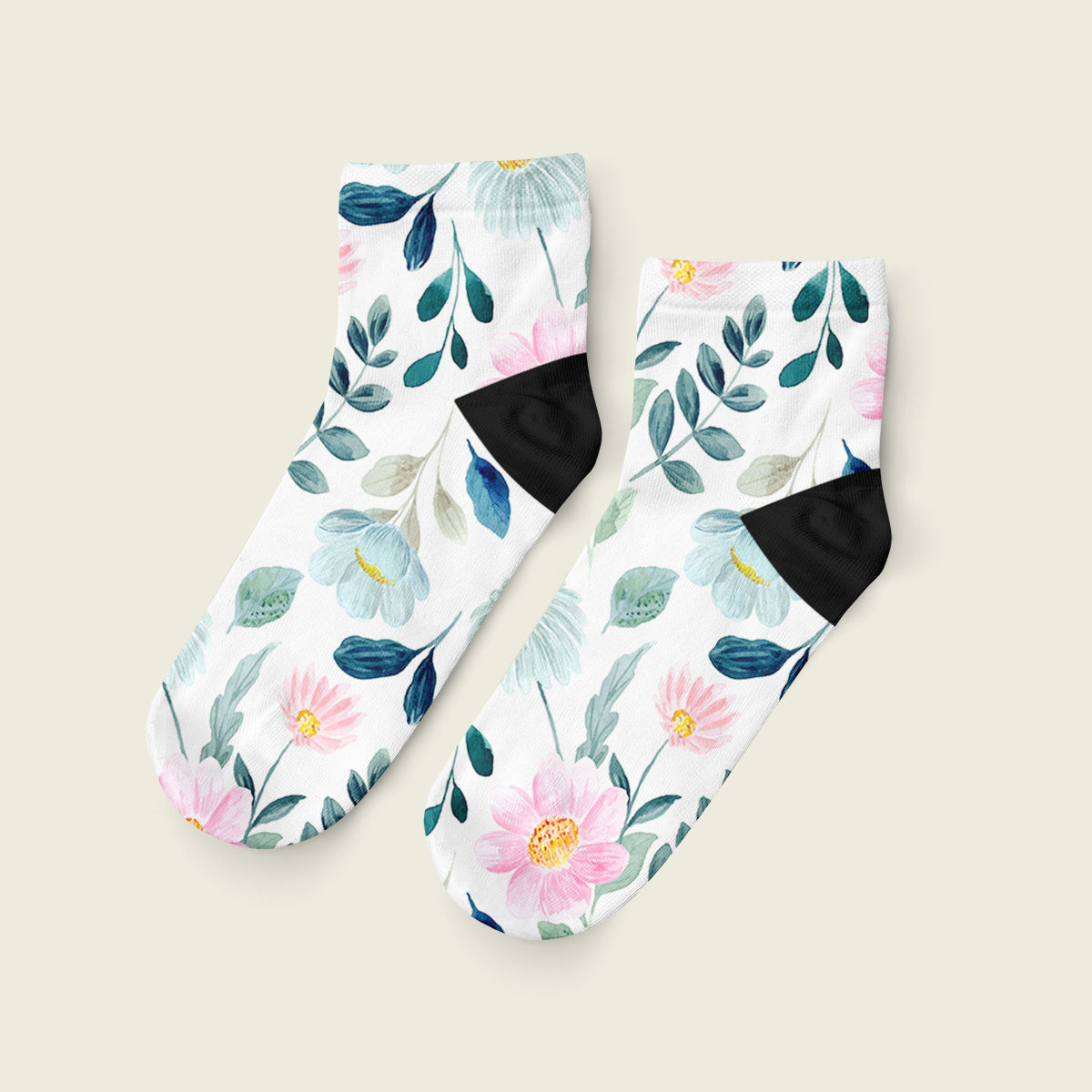 Floral Patik Çorap
