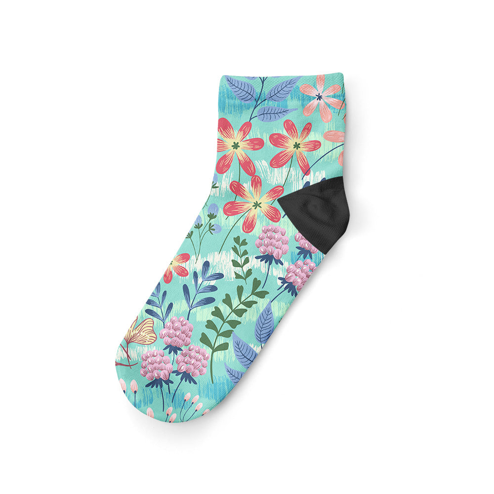 Floral Patik Çorap